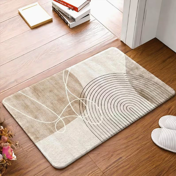 Modern Abstract Bathroom Rug Bowlift