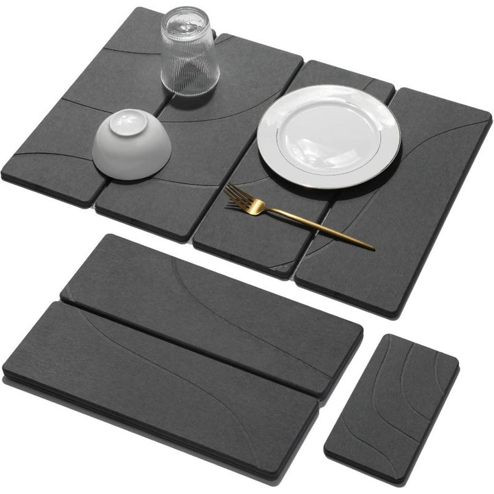 Premium Multi-Textured Dish Drying Mat Bowlift