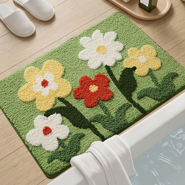 Vintage Floral Bath Mat Bowlift