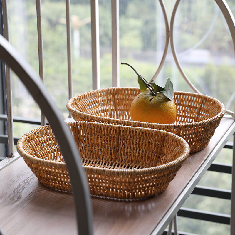 Handcrafted Woven Bread Basket Bowlift