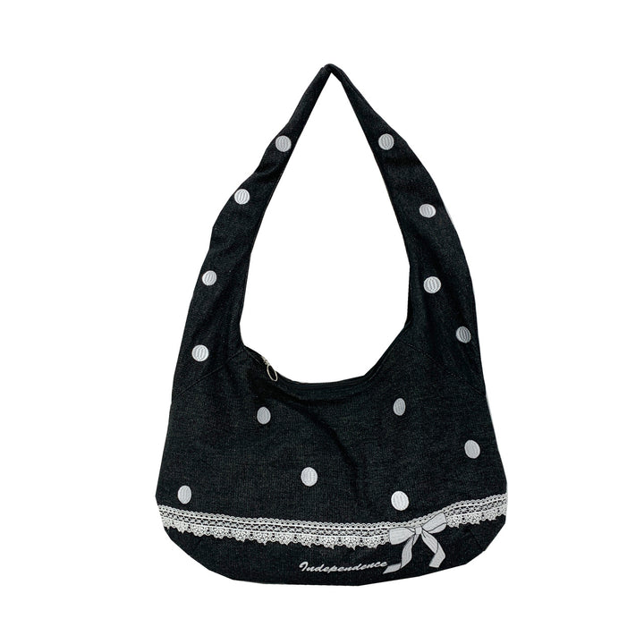 Comfortable shoulder bag with original embroidery motif Bowlift