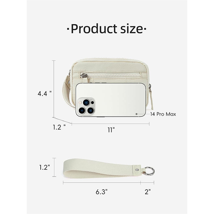 Stylish and Practical Cosmetic Clutch with Removable Carrying Strap Bowlift