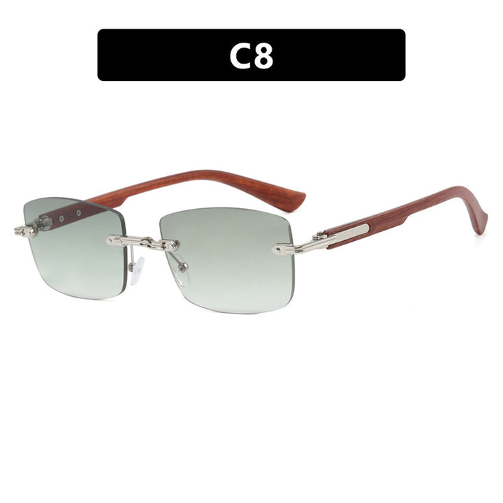 Women square sunglasses with wooden frame and gradient lenses Bowlift