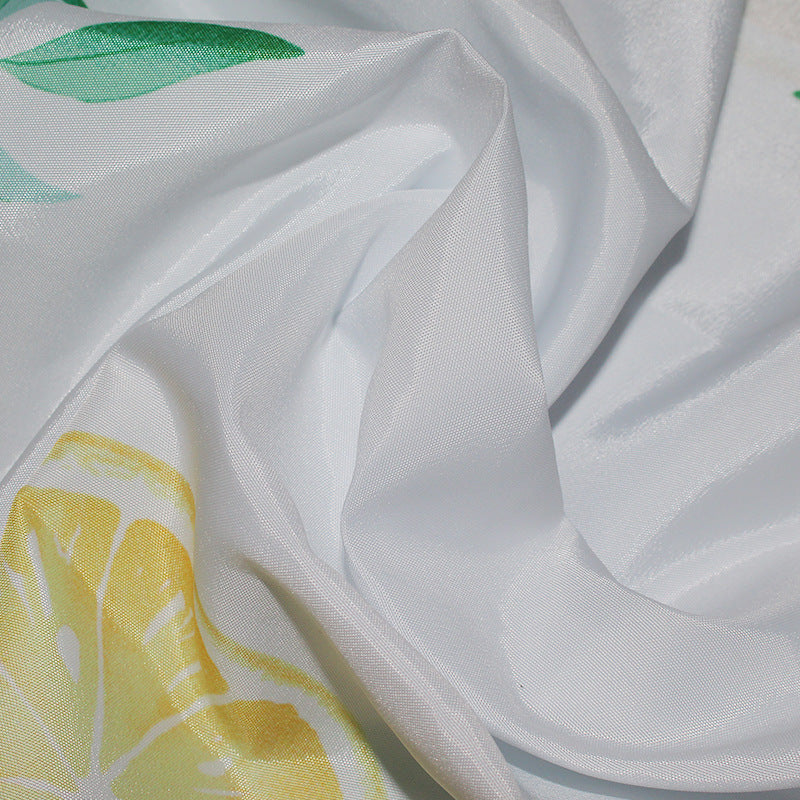 Women's Vibrant Citrus Print Shower Curtain Bowlift