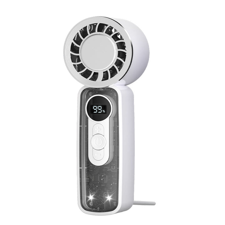 Unisex Portable USB Fan with LED Display Bowlift