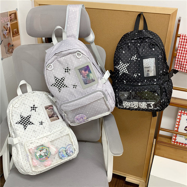 Fun and Stylish Star-Embellished Backpack Bowlift