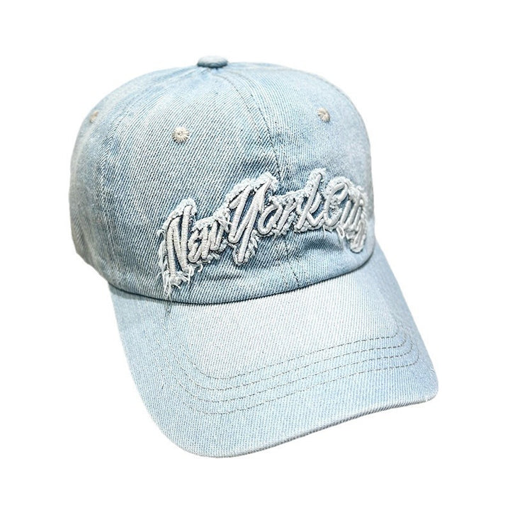 Women's Distressed Denim Cap Bowlift