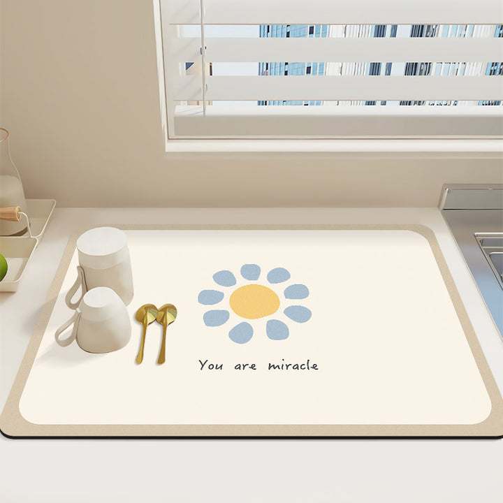 Decorative Kitchen Counter Protector Mat Bowlift