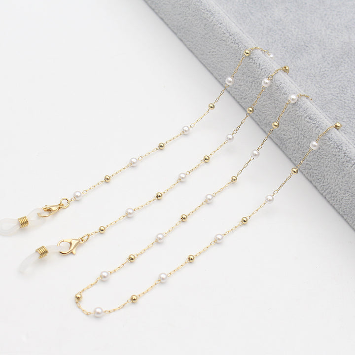 Pearl-Accented Eyewear Chain Bowlift