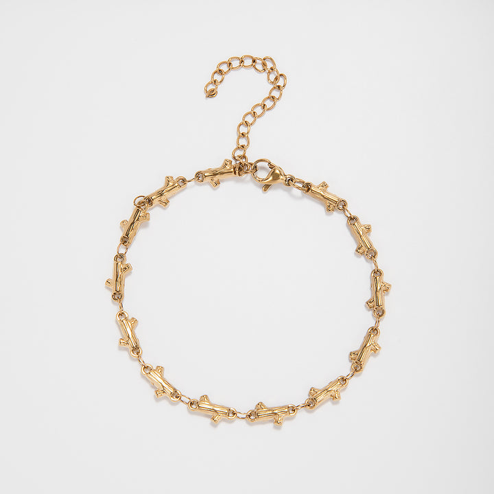 Intricate Textured Chain Bracelet Bowlift