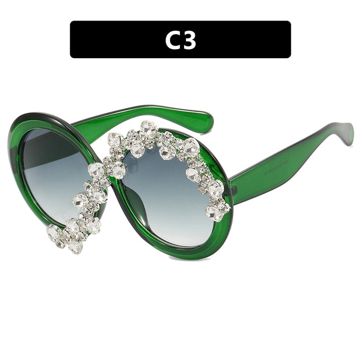 Ladies Glamorous Sunglasses with Rhinestone Applications Bowlift