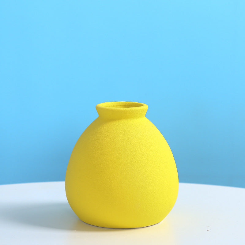 Modern Textured Decorative Ceramic Vase Bowlift
