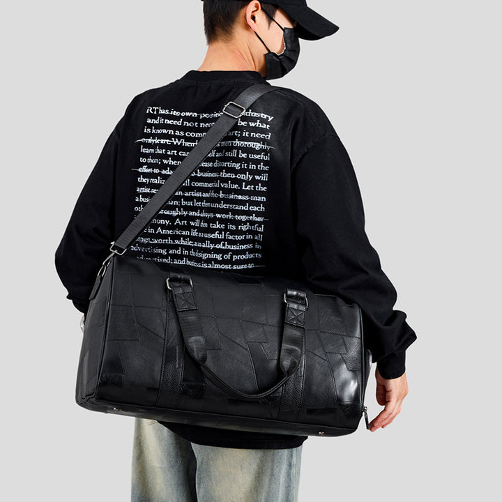 Premium Leather Weekender Duffel Bag Bowlift