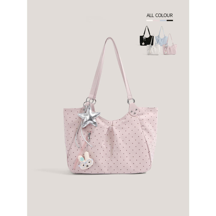 Casual Polka Dot Tote Bowlift