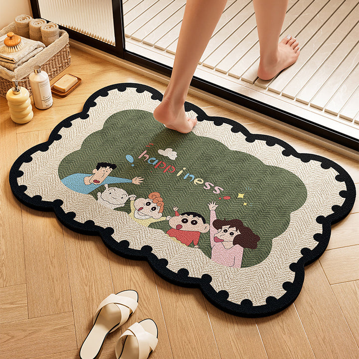 Playful Dog-Themed Bath Rug Bowlift