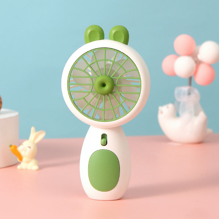 Women Portable Animal Pattern Hand Fan Bowlift