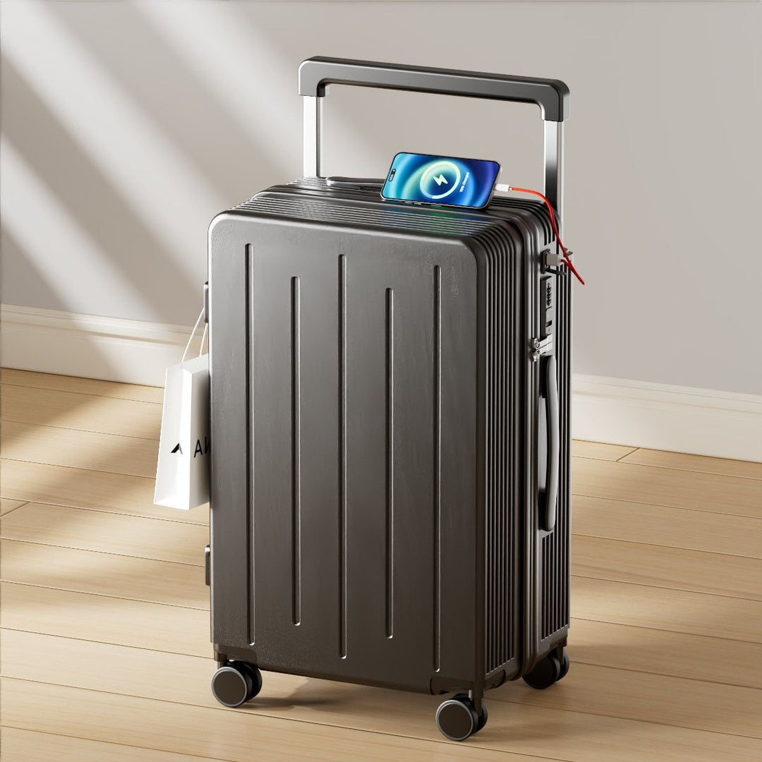 Hard-shell suitcase with integrated USB charging function Bowlift