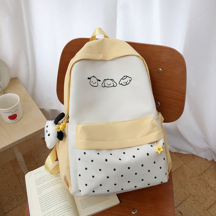 Cute Character Print School Backpack