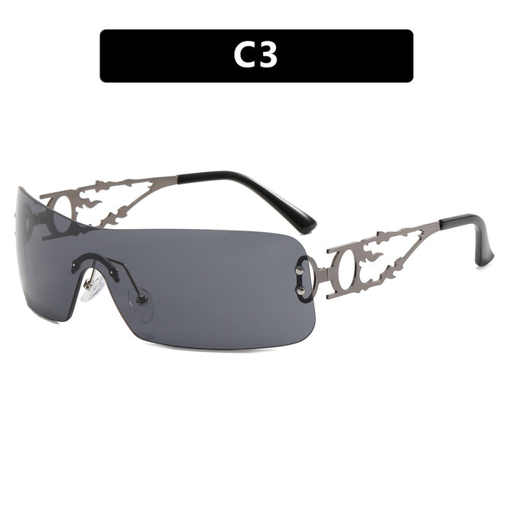 Women's futuristic sunglasses with ultra-modern metal accents Bowlift