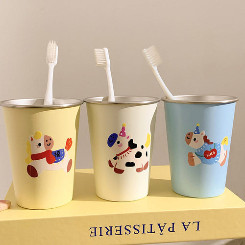 Toothbrush holder with cheerful animal design Bowlift
