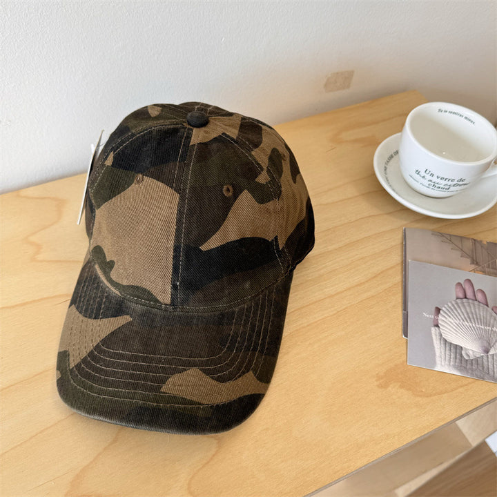 Women's Casual Adjustable Camouflage Baseball Cap Bowlift