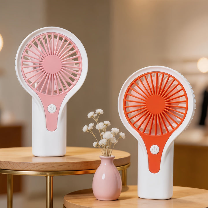 Portable USB Hand Fan with Ergonomic Handle and Variable Speed Control Bowlift