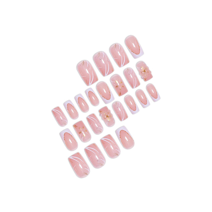Elegant Nail Art Press-On Set Bowlift