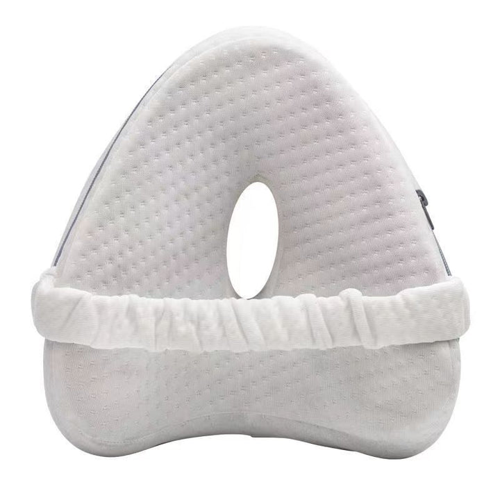 Contoured Knee Pillow With Center Cutout For Side Sleeper Hip Spine Alignment