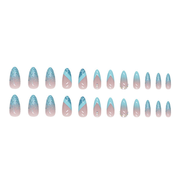 Stylish Glitter Ombre Nail Tips Bowlift