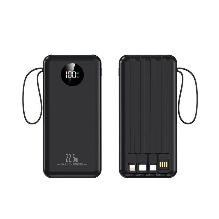 Portable power bank with integrated fast charging function and digital charging display Bowlift