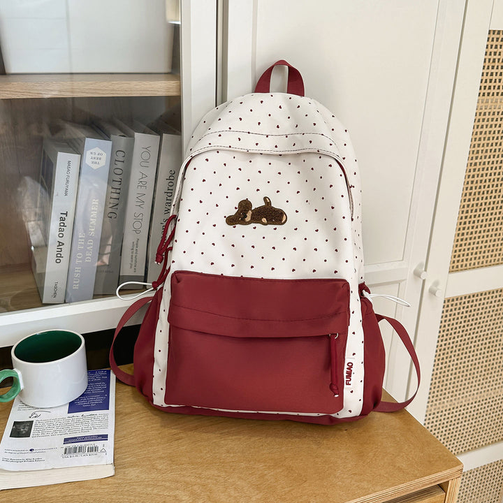 Playful Polka Dot Animated Backpack Bowlift