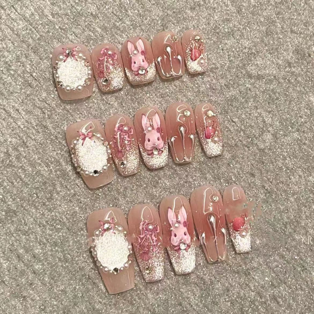 Artistic Themed Press-On Nail Art Set Bowlift