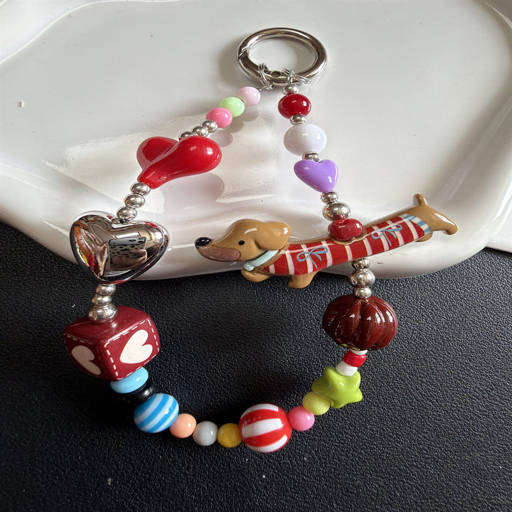 Cute Themed Bead Keychain Bowlift
