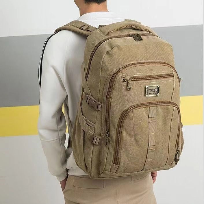 Multi-Functional Canvas Travel Backpack Bowlift