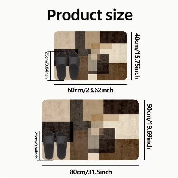 Geometric Patterned Anti-Slip Bath Mat Bowlift