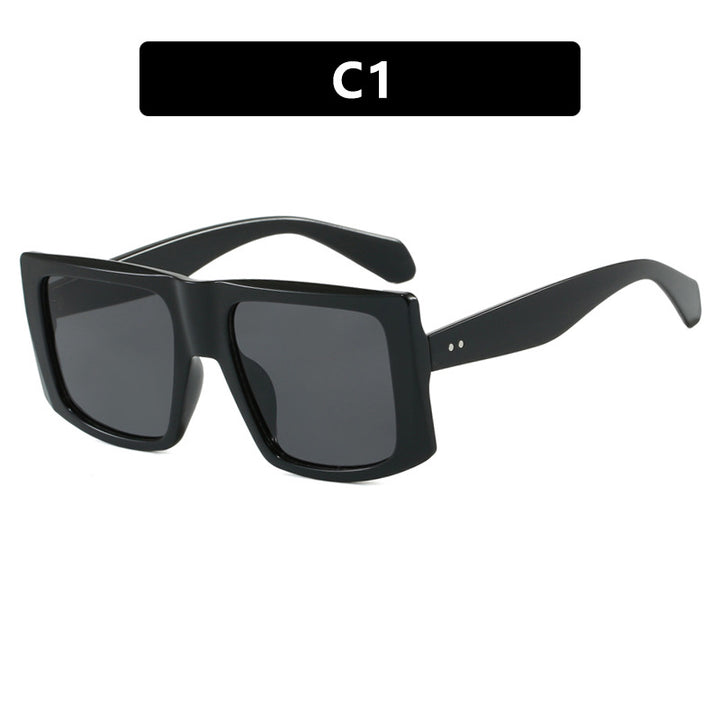 Women's square sunglasses with robust plastic frame and protective UV filter Bowlift