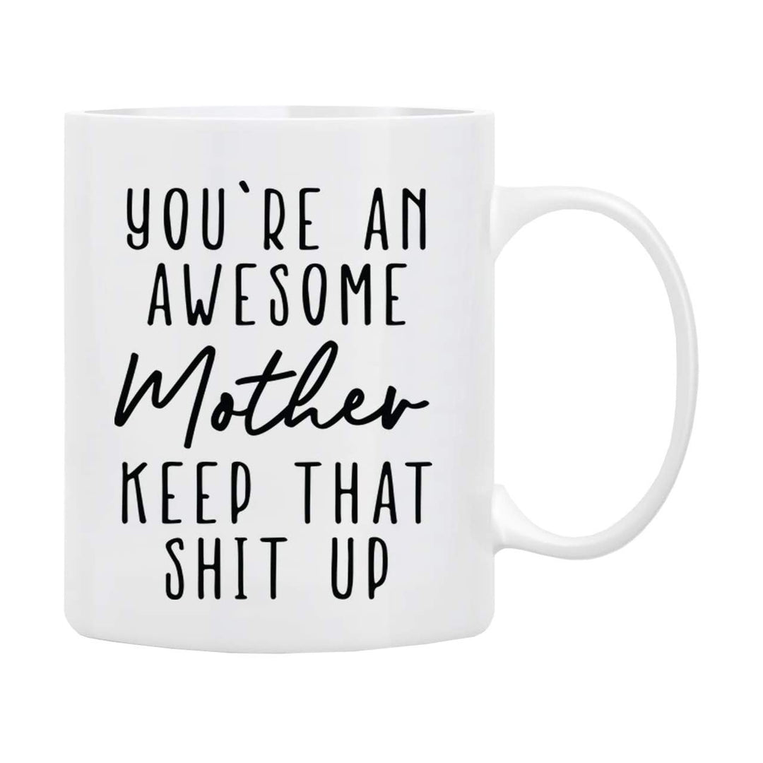 Ceramic Novelty Mother'S Day Coffee Mug With Tall Straight Walls Large C-Handle Sublimation Print