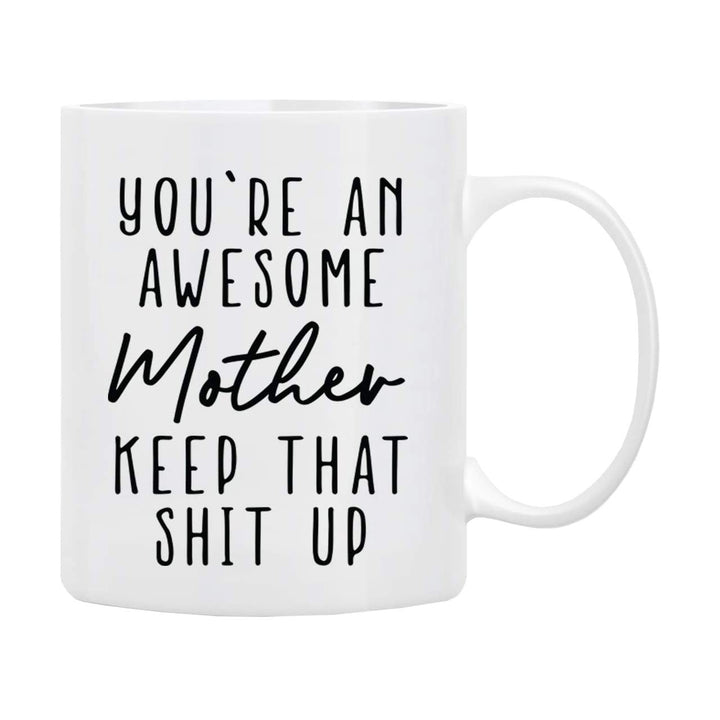 Ceramic Novelty Mother'S Day Coffee Mug With Tall Straight Walls Large C-Handle Sublimation Print