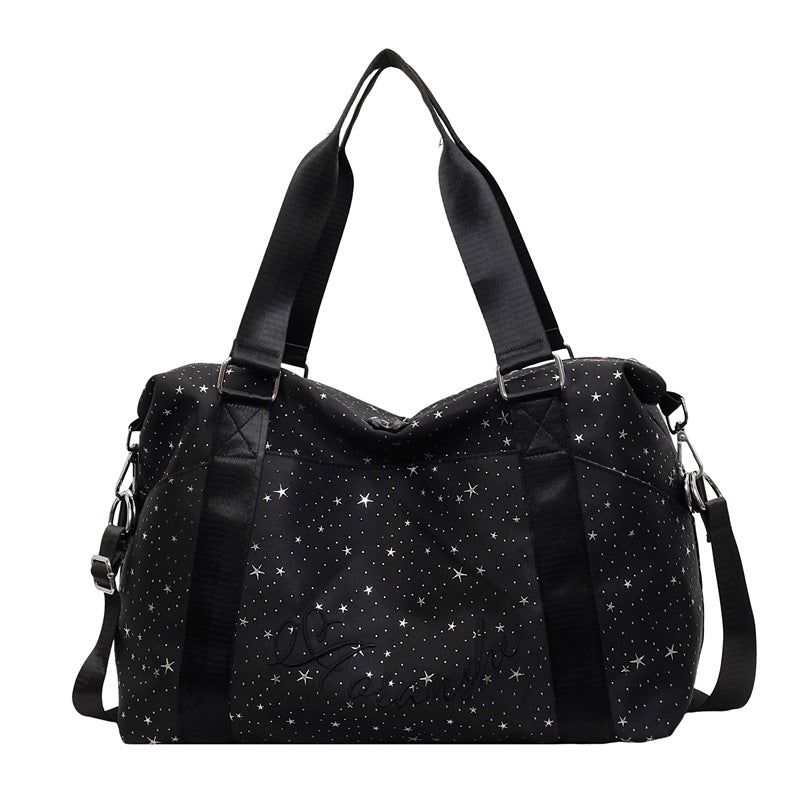 Stylish Star-Embellished Travel Duffle Bag