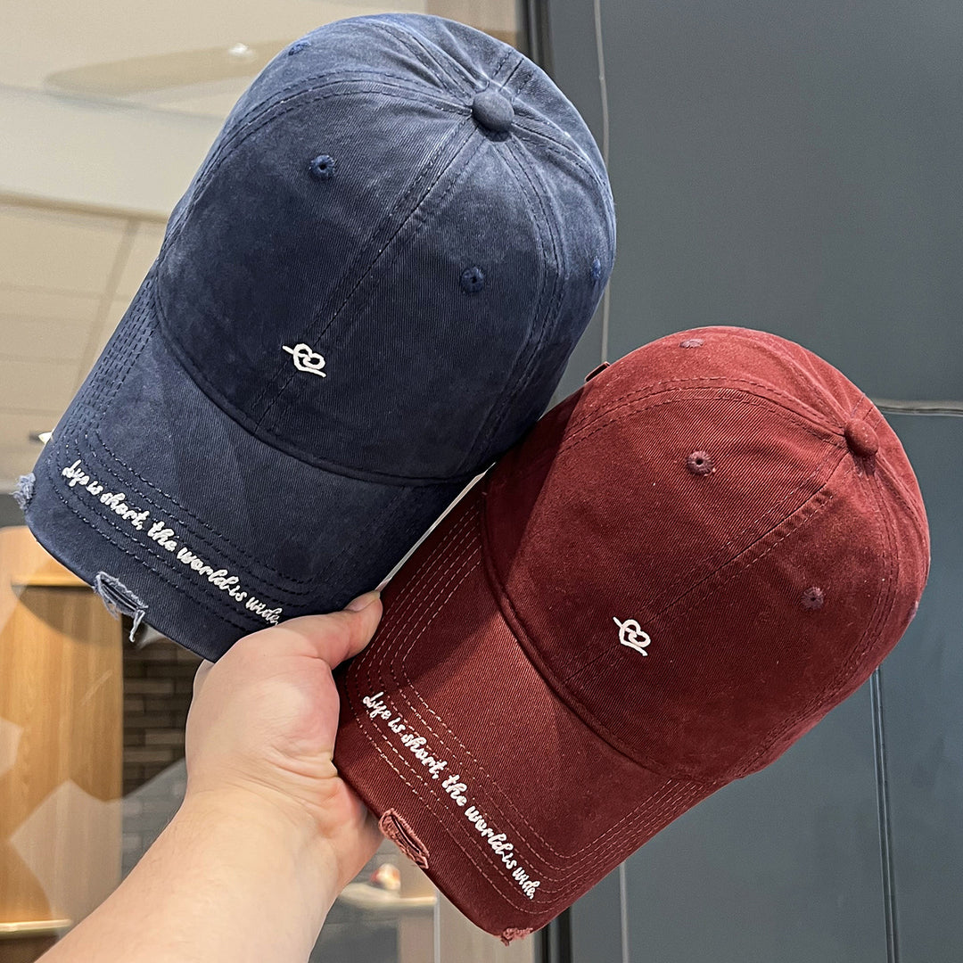 Women's Distressed Vintage Style Baseball Cap Bowlift