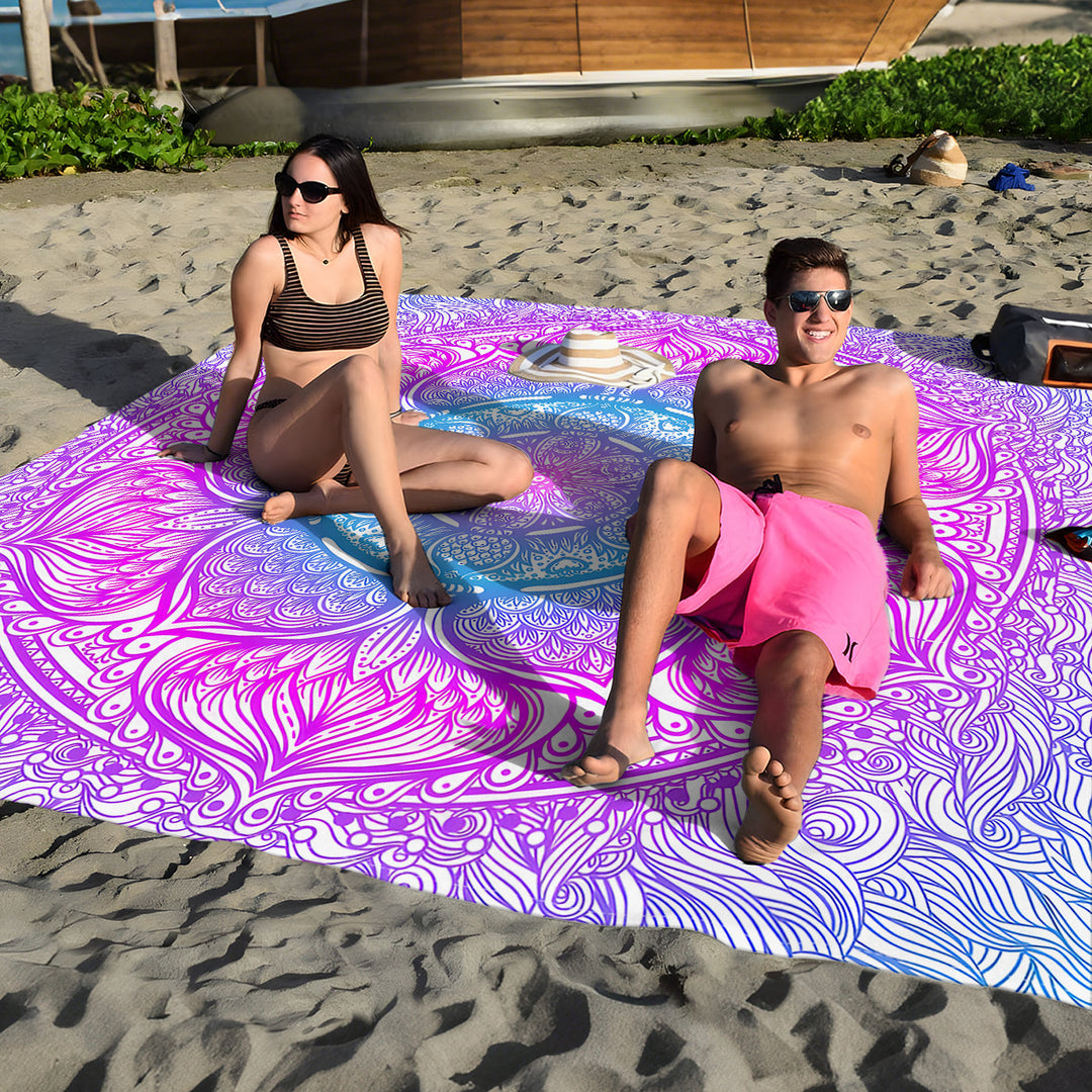Mandala Design Beach Mat Bowlift