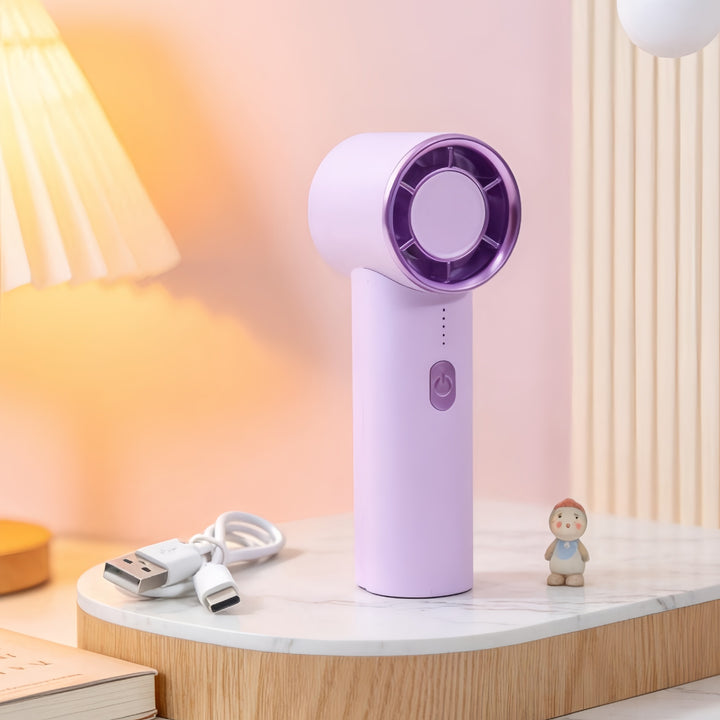 Women Portable Mini Hand Fan with USB Charging Function and Powerful Air Circulation Bowlift
