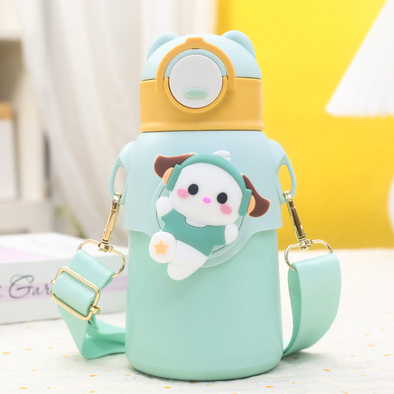 Creative water bottle with practical carrying strap Bowlift