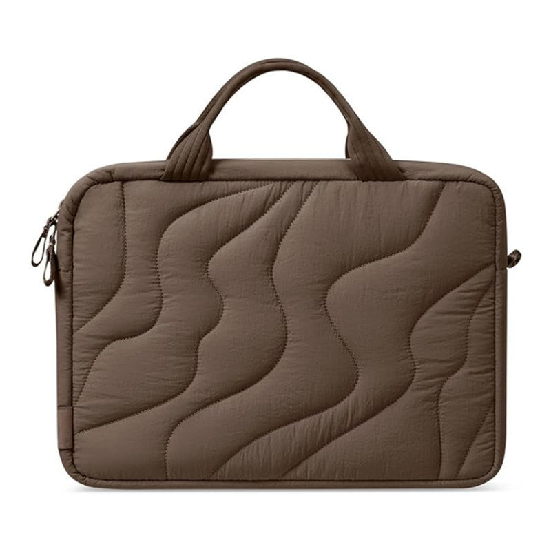 Padded Laptop Bag with Stylish Wave Pattern Bowlift