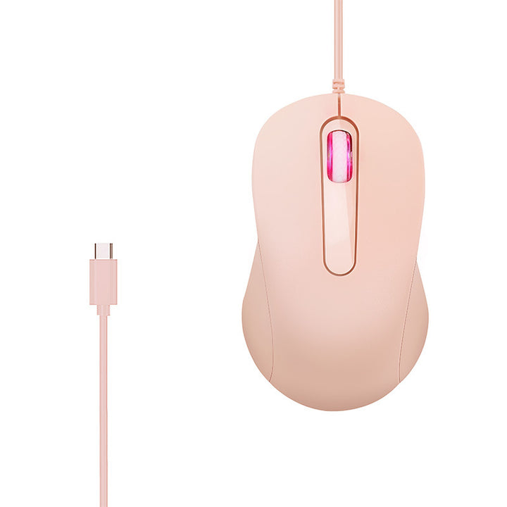 Ergonomic Wired Optical Mouse with Customizable RGB Lighting Bowlift