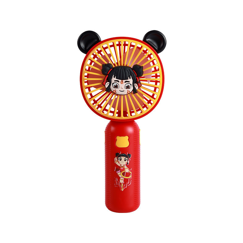 Women's Portable Hand Fan with Unique Cartoon Design Bowlift