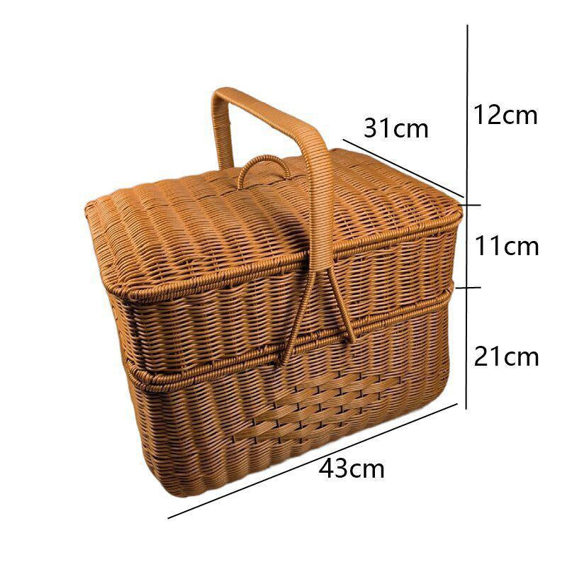 Multi-Compartment Woven Storage Basket Bowlift