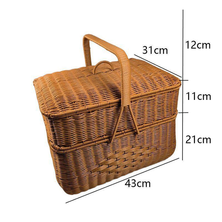 Multi-Compartment Woven Storage Basket Bowlift