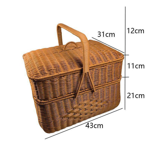 Multi-Compartment Woven Storage Basket Bowlift
