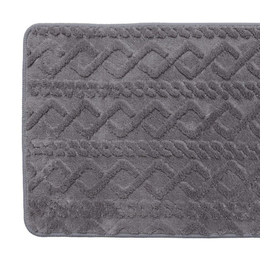 Plush Textured Bathroom Mat Bowlift